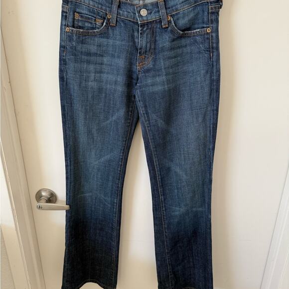7 For All Mankind Sz. 26 Blue Boot Cut Jeans Y2K Indie Sleeze Denim 90's - Picture 2 of 6